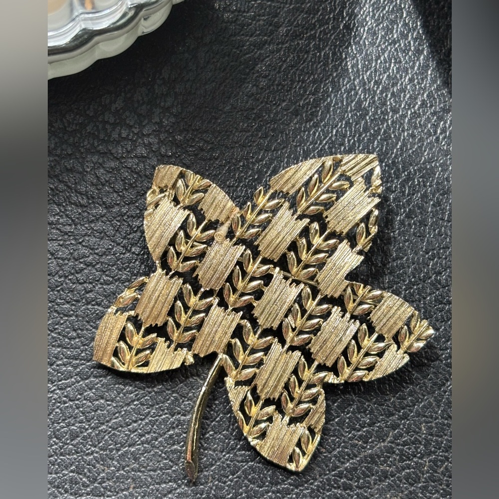 Gold Leaf Brooch